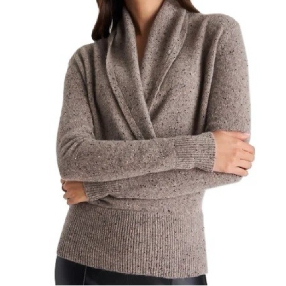 NWT Ann Taylor Light Brown 100% Cashmere Sweater